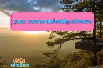 ทุกความพยายามย่อมมีคุณค่าเสมอ