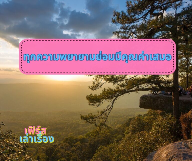 ทุกความพยายามย่อมมีคุณค่าเสมอ